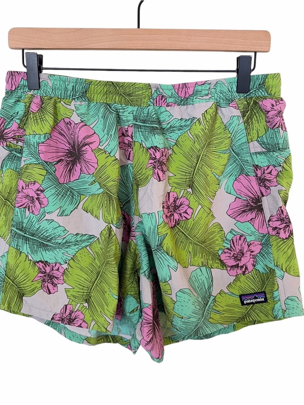 Patagonia Feather Gray Best Fronds Printed 5" Baggies Shorts